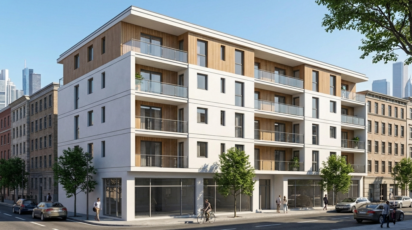 Insercion arquitectonica - edificio colectivo